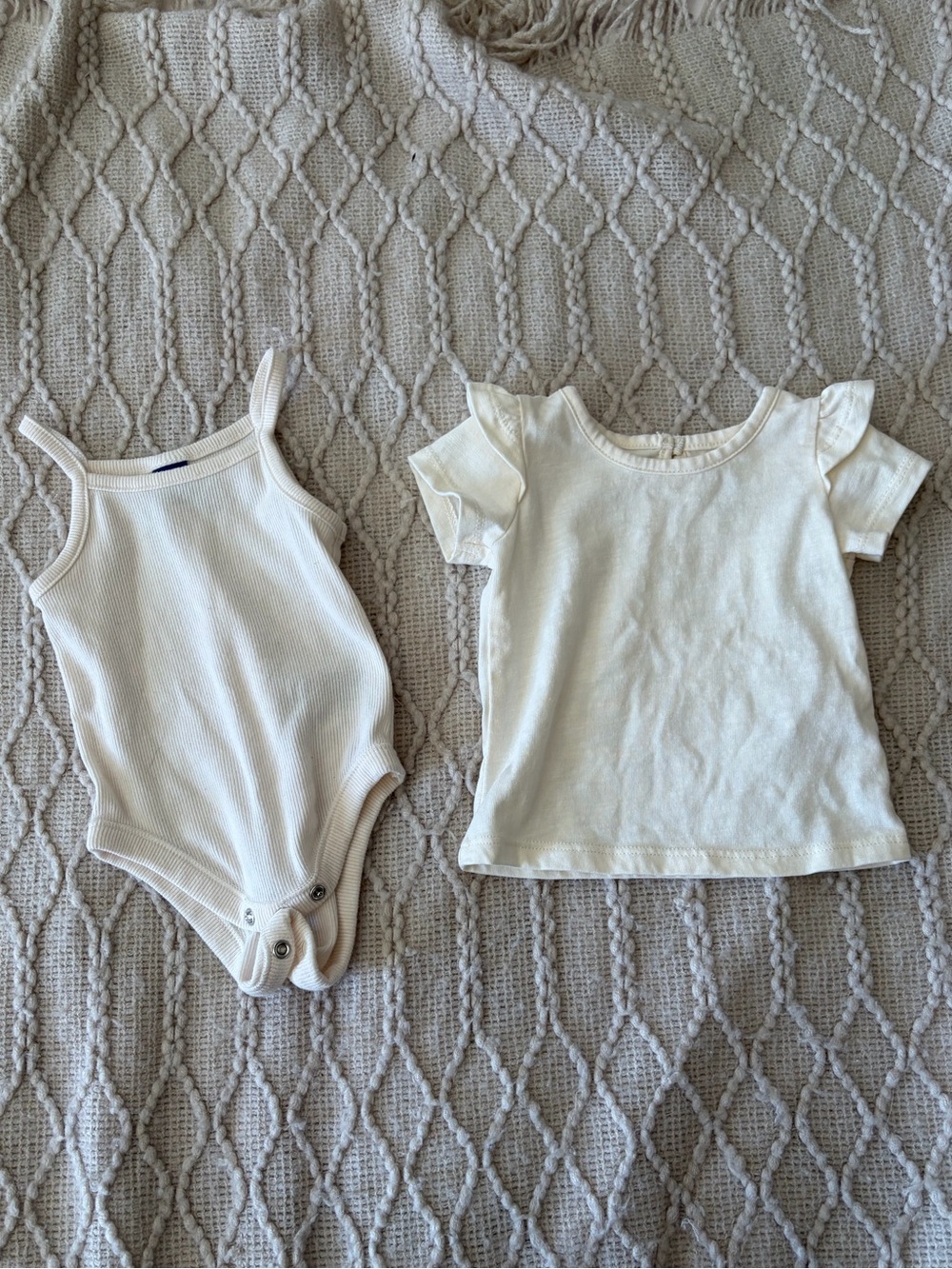 Baby Girl Cream Top Bundle